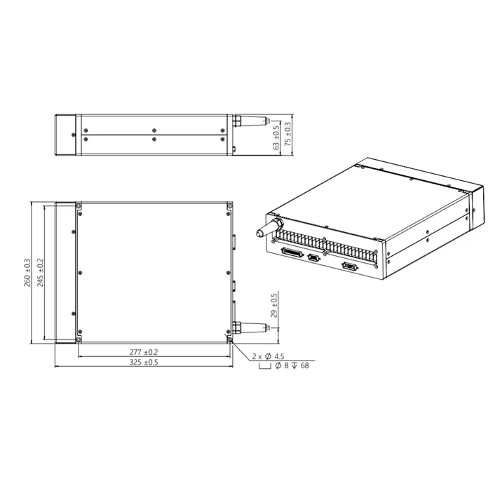 سورس لیزر فایبر برند JPT مدل YDFLP-60-M7-M7-L1-R توان 60W