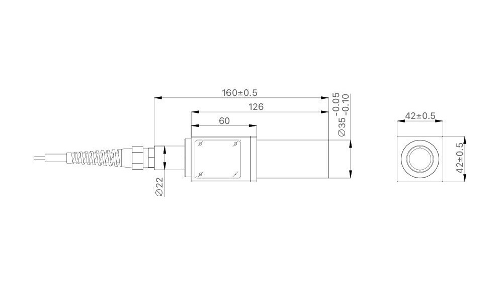 سورس لیزر فایبر برند JPT مدل YDFLP-60-M7-M7-L1-R توان 60W