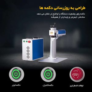 دستگاه لیزر حکاکی فلزات فایبر ریکاس 70 وات - RFLP70