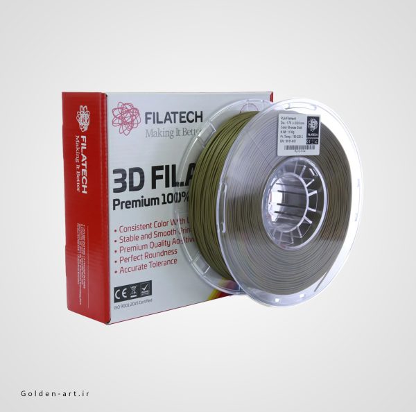 فیلامنت رزگلد PLA+ برند Filatech سایز 1.75 میلیمتر